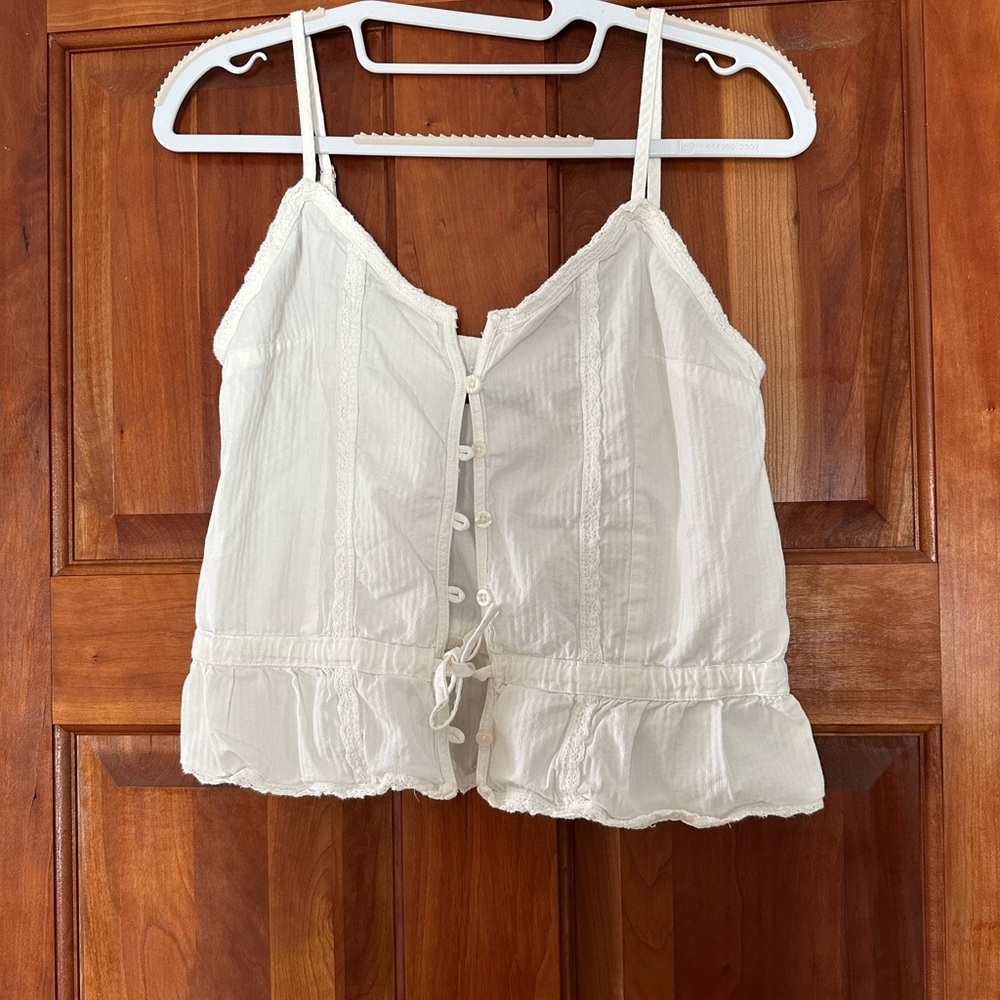 Brandy Melville White Button-Down Blouse